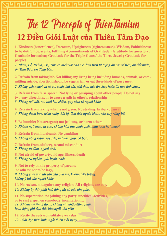 Bộ sưu tập hình ảnh 12 giới luật Thiên Tâm