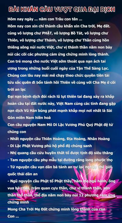 Bài khấn cầu vượt qua đại dịch covid sư phụ Thiên Tuấn Kiệt chỉ 11